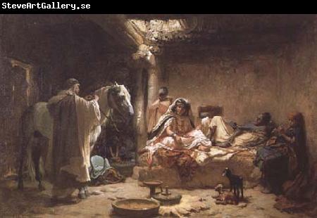 Frederick Arthur Bridgman Interior of an Algerian House,Biskra (mk32)